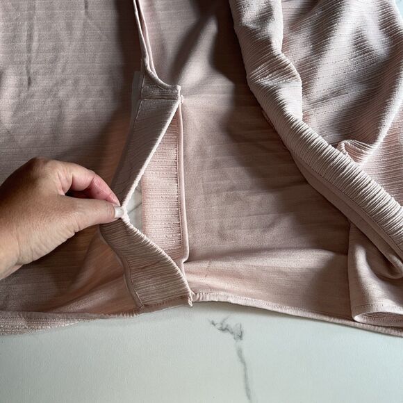 Tahari Women's Blush Pink Open-Front Long Jacket Textured Coat Plus Size 1X NWT - Picture 7 of 11